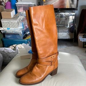 J.Crew cognac tall riding boots